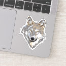 Zoek naar witte wolf stickers Grijs