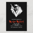 Recherche de meurtre mystère cartes invitations Détective