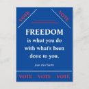 Recherche de liberté cartes postales Vote