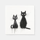 Zoek naar zwarte katten servetten Katteservetten