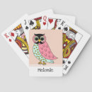 Recherche de hiboux jeux de cartes Rose