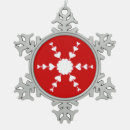 Recherche de flocon neige rouge ornements Blanc