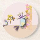 Recherche de oiseaux drôles dessous de verres Mignon