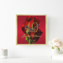 Recherche de rose rouge romantique horloges Pour elle