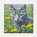 Recherche de chat jaune magnets Illustration