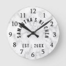 Recherche de marbre blanc horloges Nom