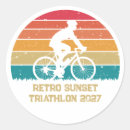 Zoek naar fietser stickers Zonsondergang
