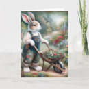 Recherche de brouettes vœux cartes Lapin