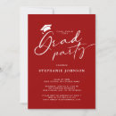 Recherche de rouge cramoisi invitations Diplômé