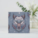 Recherche de loup tribal cartes invitations Ethnique
