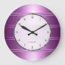 Recherche de rayures violettes horloges Élégant