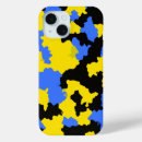 Recherche de bleu et jaune coques Motif