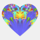 Recherche de coeur 3d autocollants Arc en ciel