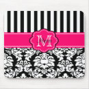 Recherche de chevrons noirs et blancs tapis souris Rose