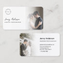 Recherche de photographe mariage cartes visite Entreprise de photographie
