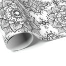 Recherche de mandala floral papier cadeau Élégant