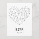 Recherche de coeur géométrique invitations Rsvp
