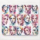 Recherche de visage femme tapis souris Visages