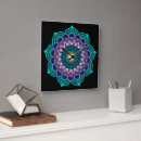 Recherche de mandala coloré horloges Élégant