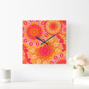 Recherche de mandala orange horloges Jaune
