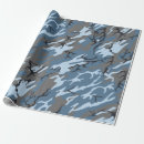 Recherche de camo bleu papier cadeau Gris