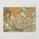 Recherche de peinture de mucha cartes postales Fleurs
