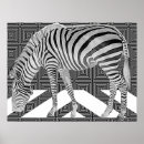 Recherche de copie de zèbre posters Noir et blanc