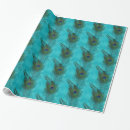 Recherche de plume paon papier cadeau Aqua