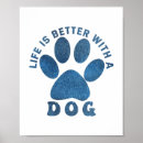 Zoek naar honden poten kunst Blauw