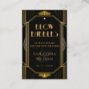 Recherche de années 1920 cartes visite Noir et or