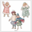 Recherche de ephemera autocollants Vintage noël enfants