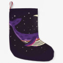 Recherche de baleines chaussette de noël Bleu
