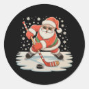 Recherche de hockey père noël autocollants Drôle