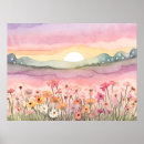 Recherche de peintures de fleur posters Coucher de soleil