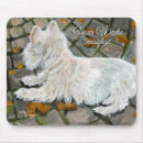 Recherche de westie tapis souris West highland white terrier