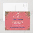 Recherche de graduation save the date cartes postales Parti