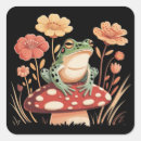 Recherche de grenouille drôle autocollants Illustration de grenouille