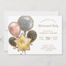 Recherche de rose gold balloons invitations Moderne