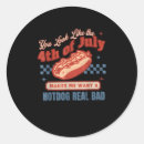 Recherche de hot dog drôle autocollants 4 juillet