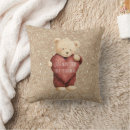 Recherche de nounours coussins Rouge
