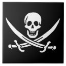 Recherche de drapeau pirate de carreaux Crâne et os