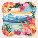 Recherche de fleurs tropicales dessous de verres Invités