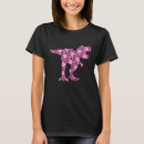 Recherche de rose de point de polka tshirts Dinosaure