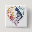 Recherche de amour de chat badges Coeur
