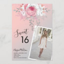 Recherche de princesse 16ans anniversaire invitations Or rose