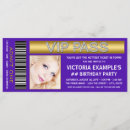 Recherche de pass vip invitations Fête d'anniversaire
