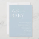 Recherche de bonjour bébé invitations Bleu