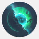 Recherche de la luna autocollants Vert