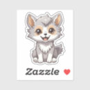 Recherche de lune de loup autocollants Hurler