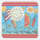 Recherche de hot dog drôle autocollants 4 juillet